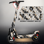 SEGWAY NINEBOT G3 / G3 D / G3 E SKIN | AURUM MARBLE – Designvisualisierung mit Licht in der Skinfarbe; Scooter nicht enthalten, Beleuchtung separat erhältlich