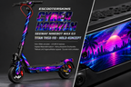 SEGWAY NINEBOT G3 / G3 D / G3 E SKIN | CYBER HORIZON – Holo-Effekt simuliert; +24,99 EUR Aufpreis. Digitale Materialsimulation, keine physische Druckprobe. Nur Body-Skin; Trittbrett und Felgenaufkleber separat; Scooter nicht enthalten.