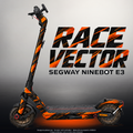 SEGWAY NINEBOT E3 / E3 PRO SKIN | RACE VECTOR – Designvisualisierung mit Licht in der Skinfarbe; Scooter nicht enthalten, Beleuchtung separat erhältlich