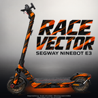 SEGWAY NINEBOT E3 / E3 PRO SKIN | RACE VECTOR – Designvisualisierung mit Licht in der Skinfarbe; Scooter nicht enthalten, Beleuchtung separat erhältlich