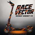 SEGWAY NINEBOT F3 / F3 PRO SKIN | RACE VECTOR – Studiofoto mit Licht in der Skinfarbe; Scooter und Beleuchtung separat erhältlich