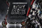 SEGWAY NINEBOT F3 / F3 PRO SKIN | NIGHT REAPER – Holo-Effekt simuliert; +24,99 EUR Aufpreis. Digitale Materialsimulation, keine physische Druckprobe. Nur Body-Skin; Trittbrett und Felgenaufkleber separat; Scooter nicht enthalten.