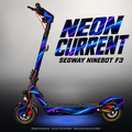 SEGWAY NINEBOT F3 / F3 PRO SKIN | NEON CURRENT – Studiofoto mit Licht in der Skinfarbe; Scooter und Beleuchtung separat erhältlich