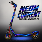 SEGWAY NINEBOT F3 / F3 PRO SKIN | NEON CURRENT – Studiofoto mit Licht in der Skinfarbe; Scooter und Beleuchtung separat erhältlich