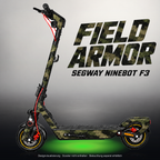 SEGWAY NINEBOT F3 / F3 PRO SKIN | FIELD ARMOR – Studiofoto mit Licht in der Skinfarbe; Scooter und Beleuchtung separat erhältlich