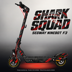SEGWAY NINEBOT F3 / F3 PRO SKIN | SHARK SQUAD – Studiofoto mit Licht in der Skinfarbe; Scooter und Beleuchtung separat erhältlich