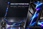 SEGWAY NINEBOT G2 MAX SKIN | NEON CURRENT – Holo-Effekt simuliert; +24,99 EUR Aufpreis. Digitale Materialsimulation, keine physische Druckprobe. Nur Body-Skin; Trittbrett und Felgenaufkleber separat; Scooter nicht enthalten.