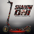 SEGWAY NINEBOT G2 MAX SKIN | SHADOW ONI – Designvisualisierung mit Licht in der Skinfarbe; Scooter nicht enthalten, Beleuchtung separat erhältlich