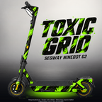 SEGWAY NINEBOT G2 MAX SKIN | TOXIC GRID – Designvisualisierung mit Licht in der Skinfarbe; Scooter nicht enthalten, Beleuchtung separat erhältlich