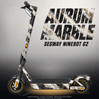 SEGWAY NINEBOT G2 MAX SKIN | AURUM MARBLE – Designvisualisierung mit Licht in der Skinfarbe; Scooter nicht enthalten, Beleuchtung separat erhältlich