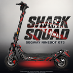 SEGWAY NINEBOT GT3 SKIN | SHARK SQUAD – Designvisualisierung mit Licht in der Skinfarbe; Scooter nicht enthalten, Beleuchtung separat erhältlich