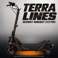 SEGWAY NINEBOT ZT3 PRO / ZT3 PRO D SKIN | TERRA LINES – Studiofoto mit Licht in der Skinfarbe; Scooter und Beleuchtung separat erhältlich