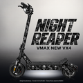 VMAX NEW VX4 SKIN | NIGHT REAPER – Studiofoto mit Licht in der Skinfarbe; Scooter und Beleuchtung separat erhältlich