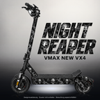 VMAX NEW VX4 SKIN | NIGHT REAPER – Studiofoto mit Licht in der Skinfarbe; Scooter und Beleuchtung separat erhältlich