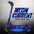 VMAX NEW VX4 SKIN | NEON CURRENT – Studiofoto mit Licht in der Skinfarbe; Scooter und Beleuchtung separat erhältlich