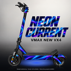 VMAX NEW VX4 SKIN | NEON CURRENT – Studiofoto mit Licht in der Skinfarbe; Scooter und Beleuchtung separat erhältlich