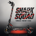 VMAX NEW VX4 SKIN | SHARK SQUAD – Studiofoto mit Licht in der Skinfarbe; Scooter und Beleuchtung separat erhältlich