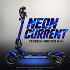TEVERUN FIGHTER MINI / PRO SKIN | NEON CURRENT – Studiofoto mit Licht in der Skinfarbe; Scooter und Beleuchtung separat erhältlich