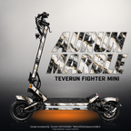 TEVERUN FIGHTER MINI / PRO SKIN | AURUM MARBLE – Designvisualisierung mit Licht in der Skinfarbe; Scooter nicht enthalten, Beleuchtung separat erhältlich