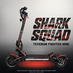 TEVERUN FIGHTER MINI / PRO SKIN | SHARK SQUAD – Designvisualisierung mit Licht in der Skinfarbe; Scooter nicht enthalten, Beleuchtung separat erhältlich