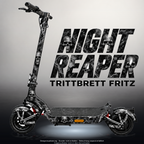 TRITTBRETT FRITZ SKIN | NIGHT REAPER – Designvisualisierung mit Licht in der Skinfarbe; Scooter nicht enthalten, Beleuchtung separat erhältlich