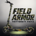 TRITTBRETT FRITZ SKIN | FIELD ARMOR – Designvisualisierung mit Licht in der Skinfarbe; Scooter nicht enthalten, Beleuchtung separat erhältlich
