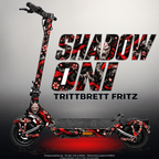 TRITTBRETT FRITZ SKIN | SHADOW ONI – Designvisualisierung mit Licht in der Skinfarbe; Scooter nicht enthalten, Beleuchtung separat erhältlich