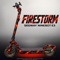 SEGWAY NINEBOT E3 / E3 PRO SKIN | FIRESTORM – Designvisualisierung mit Licht in der Skinfarbe; Scooter nicht enthalten, Beleuchtung separat erhältlich