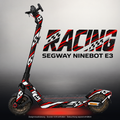 SEGWAY NINEBOT E3 / E3 PRO SKIN | RACING – Studiofoto mit Licht in der Skinfarbe; Scooter und Beleuchtung separat erhältlich