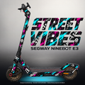 SEGWAY NINEBOT E3 / E3 PRO SKIN | STREET VIBES – Studiofoto mit Licht in der Skinfarbe; Scooter und Beleuchtung separat erhältlich