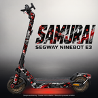 SEGWAY NINEBOT E3 / E3 PRO SKIN | SAMURAI – Studiofoto mit Licht in der Skinfarbe; Scooter und Beleuchtung separat erhältlich