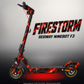 SEGWAY NINEBOT F3 / F3 PRO SKIN | FIRESTORM – Studiofoto mit Licht in der Skinfarbe; Scooter und Beleuchtung separat erhältlich