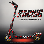 SEGWAY NINEBOT F3 / F3 PRO SKIN | RACING – Studiofoto mit Licht in der Skinfarbe; Scooter und Beleuchtung separat erhältlich