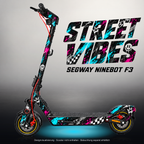 SEGWAY NINEBOT F3 / F3 PRO SKIN | STREET VIBES – Studiofoto mit Licht in der Skinfarbe; Scooter und Beleuchtung separat erhältlich