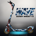 SEGWAY NINEBOT F3 / F3 PRO SKIN | WAVE – Studiofoto mit Licht in der Skinfarbe; Scooter und Beleuchtung separat erhältlich