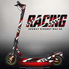 SEGWAY NINEBOT G2 MAX SKIN | RACING – Designvisualisierung mit Licht in der Skinfarbe; Scooter nicht enthalten, Beleuchtung separat erhältlich