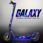 SEGWAY NINEBOT G2 MAX SKIN | GALAXY – Designvisualisierung mit Licht in der Skinfarbe; Scooter nicht enthalten, Beleuchtung separat erhältlich