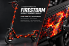 SEGWAY NINEBOT G3 / G3 D / G3 E SKIN | FIRESTORM – Holo-Effekt simuliert; +24,99 EUR Aufpreis. Digitale Materialsimulation, keine physische Druckprobe. Nur Body-Skin; Trittbrett und Felgenaufkleber separat; Scooter nicht enthalten.