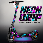 SEGWAY NINEBOT G3 / G3 D / G3 E SKIN | NEON DRIP – Designvisualisierung mit Licht in der Skinfarbe; Scooter nicht enthalten, Beleuchtung separat erhältlich