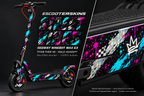 SEGWAY NINEBOT G3 / G3 D / G3 E SKIN | STREET VIBES – Holo-Effekt simuliert; +24,99 EUR Aufpreis. Digitale Materialsimulation, keine physische Druckprobe. Nur Body-Skin; Trittbrett und Felgenaufkleber separat; Scooter nicht enthalten.