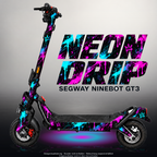 SEGWAY NINEBOT GT3 SKIN | NEON DRIP – Designvisualisierung mit Licht in der Skinfarbe; Scooter nicht enthalten, Beleuchtung separat erhältlich