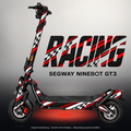 SEGWAY NINEBOT GT3 SKIN | RACING – Studiofoto mit Licht in der Skinfarbe; Scooter und Beleuchtung separat erhältlich