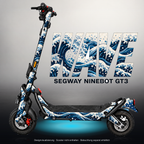 SEGWAY NINEBOT GT3 SKIN | WAVE – Studiofoto mit Licht in der Skinfarbe; Scooter und Beleuchtung separat erhältlich
