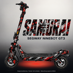 SEGWAY NINEBOT GT3 SKIN | SAMURAI – Studiofoto mit Licht in der Skinfarbe; Scooter und Beleuchtung separat erhältlich