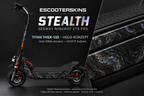 STEALTH · Holo-Effekt simuliert · +24,99 € Aufpreis · Digitale Materialsimulation, keine physische Druckprobe · Trittbrett und Felgenaufkleber separat · Scooter nicht enthalten