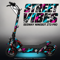 SEGWAY NINEBOT ZT3 PRO / ZT3 PRO D SKIN | STREET VIBES – Studiofoto mit Licht in der Skinfarbe; Scooter und Beleuchtung separat erhältlich