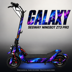 SEGWAY NINEBOT ZT3 PRO / ZT3 PRO D SKIN | GALAXY – Studiofoto mit Licht in der Skinfarbe; Scooter und Beleuchtung separat erhältlich