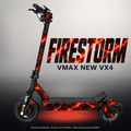 VMAX NEW VX4 SKIN | FIRESTORM – Studiofoto mit Licht in der Skinfarbe; Scooter und Beleuchtung separat erhältlich