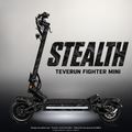 TEVERUN FIGHTER MINI / PRO SKIN | STEALTH – Designvisualisierung mit Licht in der Skinfarbe; Scooter nicht enthalten, Beleuchtung separat erhältlich