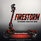 TEVERUN FIGHTER MINI / PRO SKIN | FIRESTORM – Designvisualisierung mit Licht in der Skinfarbe; Scooter nicht enthalten, Beleuchtung separat erhältlich